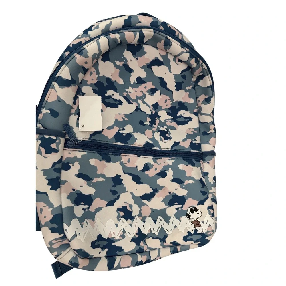 MYTAGALONGS‎ Snoopy Camouflage Backpack Blue Pink White Laptop Pocket